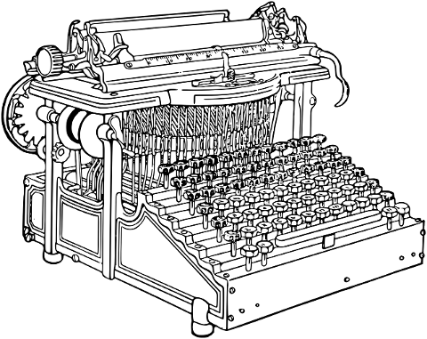 typewriter-machine-line-art-write-7393890