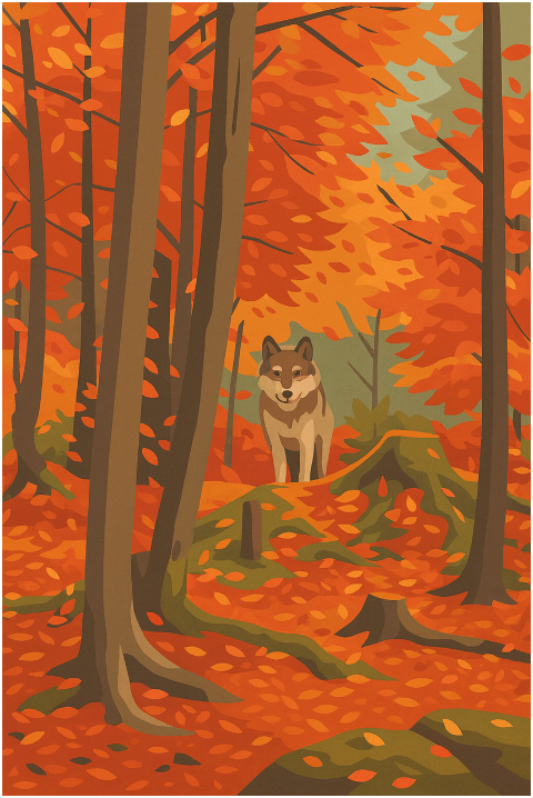wolf-autumn-forest-fall-animal-9915010