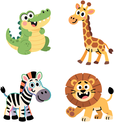 animals-crocodile-giraffe-zebra-9809447