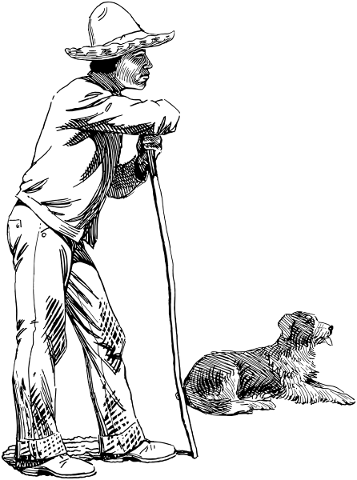 man-dog-line-art-animal-people-5310912