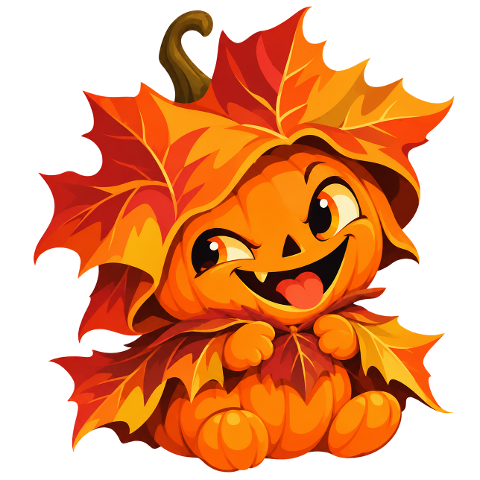 autumn-pumpkin-cartoon-maple-leaves-10492679
