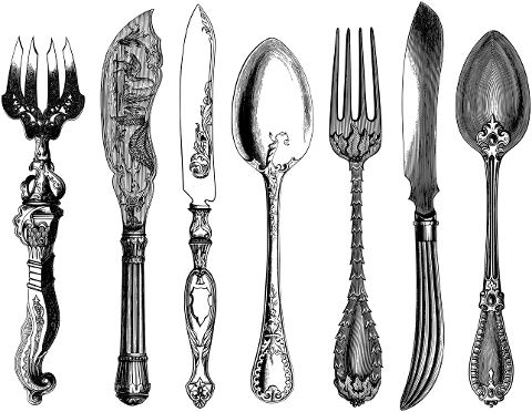 vintage-cutlery-line-art-spoon-4283036