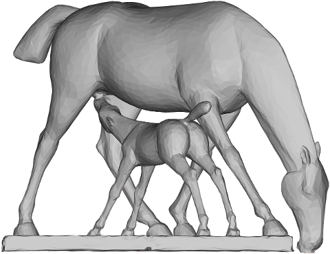 horses-foal-statue-3d-animals-6277653