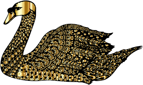 swan-zentangle-gold-abstract-6810601