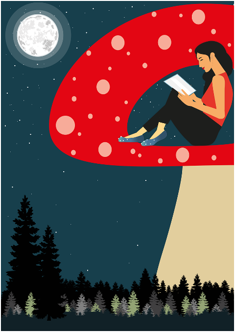 girl-mushroom-night-star-moon-7321065