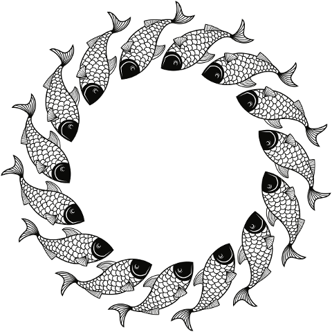 fish-frame-line-art-circle-round-5968753