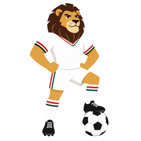 lion-iraq-mascot-football-ball-10326613