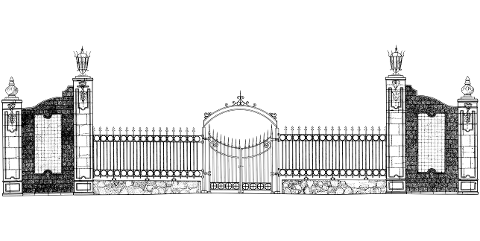 gate-entrance-line-art-exit-door-7933582