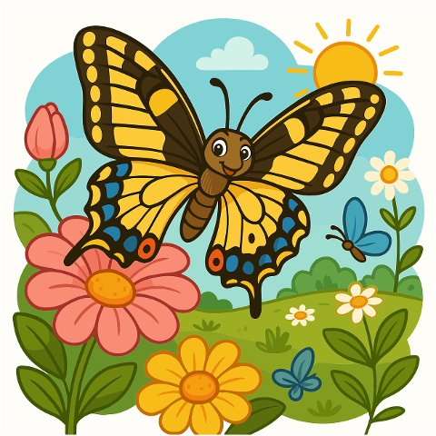 butterfly-nature-flowers-daisies-9878860