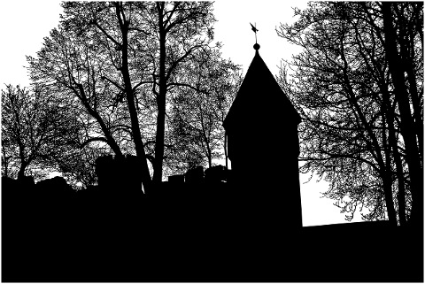 castle-forest-silhouette-trees-4139917