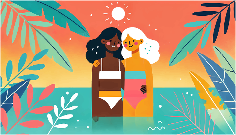 ai-generated-women-beach-tropical-9180055