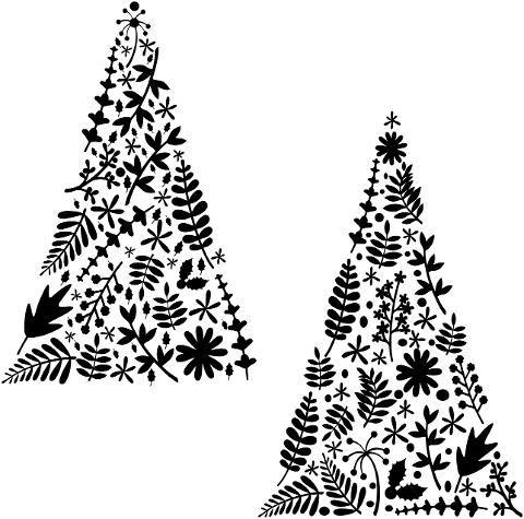 silhouette-christmas-tree-botanical-7204377