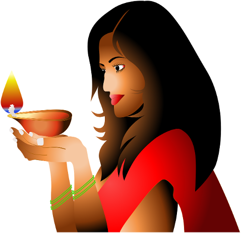 woman-lamp-cartoon-lady-indian-7473744