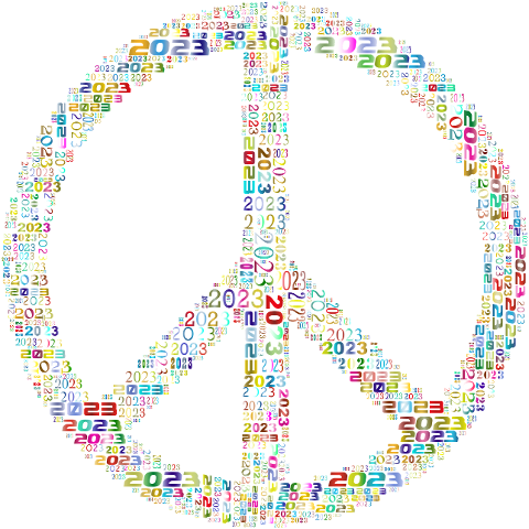 calendar-2023-peace-sign-typography-7435486