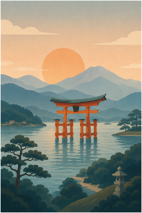 japanese-gate-calm-water-10265676