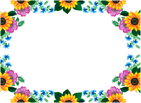 flowers-roses-sunflowers-border-6158632