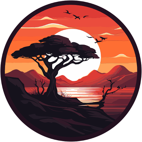 ai-generated-tree-lake-birds-8249552