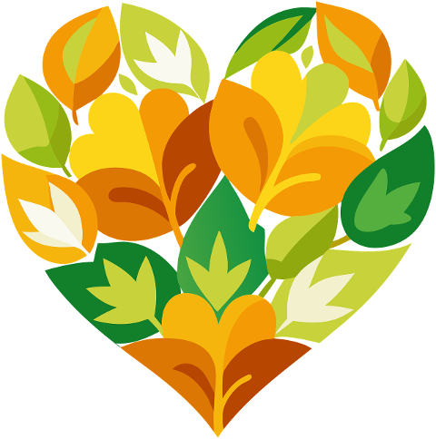 heart-leaves-autumn-green-nature-8869906