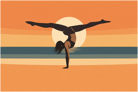 gymnast-handstand-silhouette-sunset-10186464