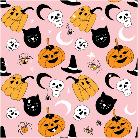 pumpkin-cat-pattern-skull-7357050