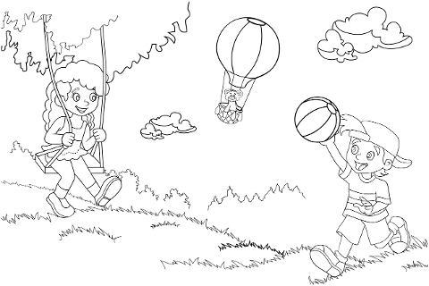 kids-children-playing-line-art-8127642