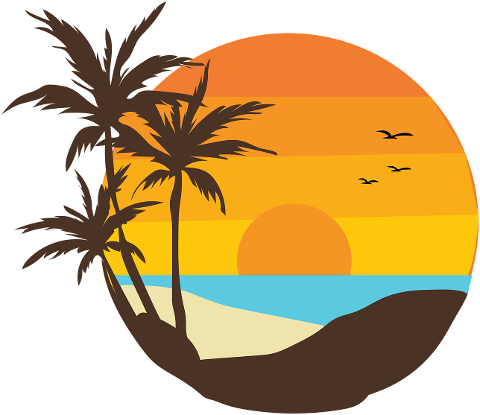 beach-sunset-palm-trees-sea-coast-6564410