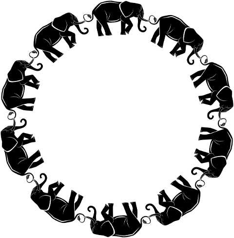 elephant-frame-border-animal-7912334