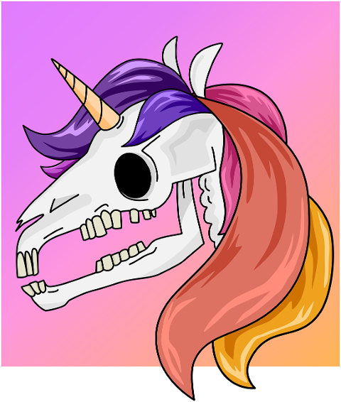 skeleton-unicorn-skull-7406435