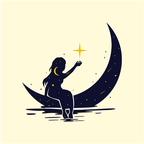 moon-stars-girl-sit-alone-water-8915307