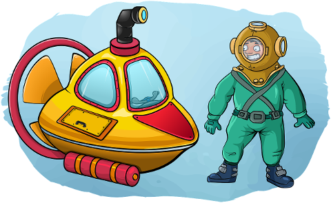 bathyscaphe-diver-underwater-6934707