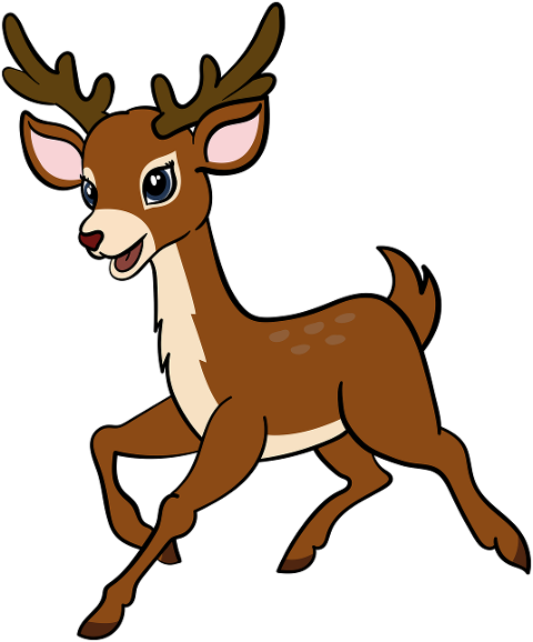 deer-fawn-horns-ruminant-happy-7846271