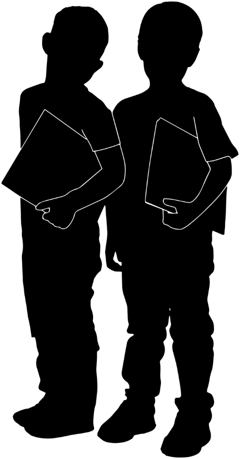 little-boys-students-silhouette-7106086