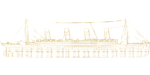ship-titanic-gold-ocean-sea-8298749