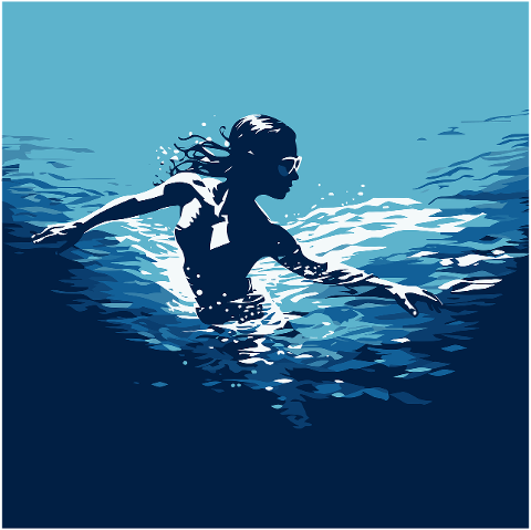 ai-generated-woman-ocean-lake-swim-8201371