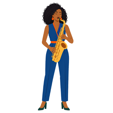 saxophonist-woman-blue-outfit-10442280