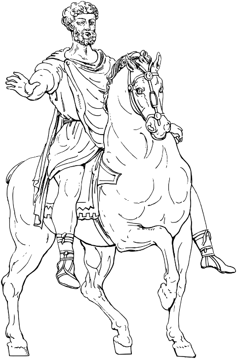 man-riding-horse-line-art-human-7361672