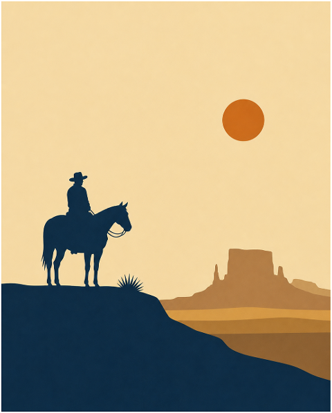 cowboy-horse-desert-sunset-10261802