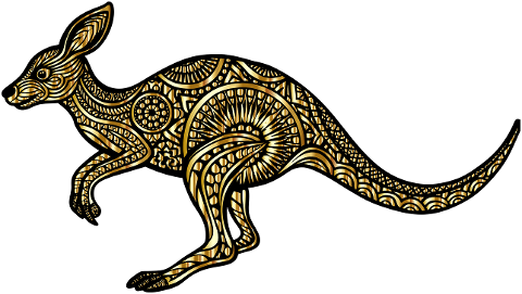 kangaroo-marsupial-gold-animal-8846899