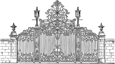 gate-entrance-line-art-exit-door-5674363