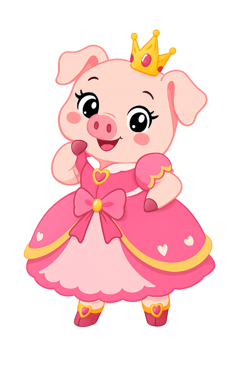 princess-pig-cute-pig-pink-dress-10301831