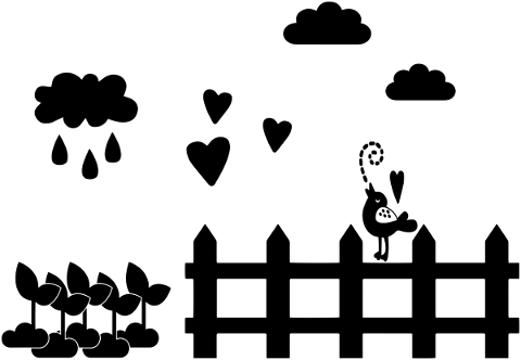 garden-silhouettes-gardening-fence-4900831
