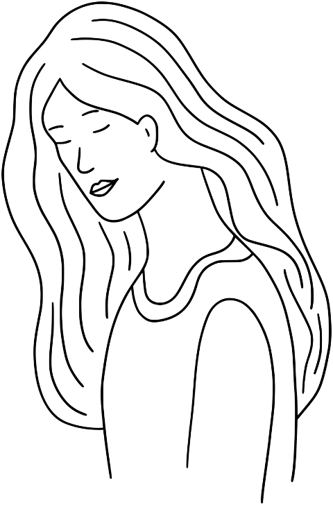 girl-woman-line-art-crown-portrait-8409993