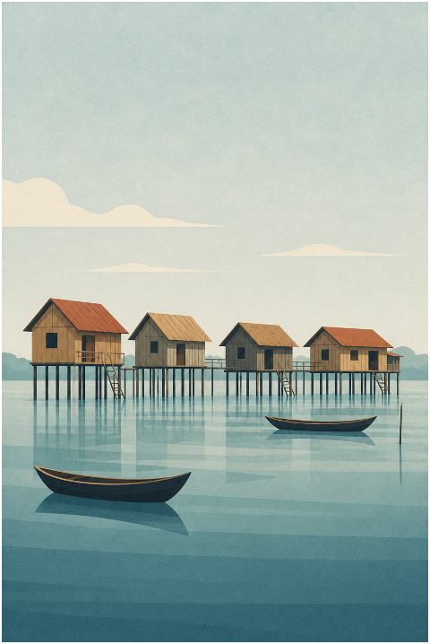 floating-village-wooden-huts-10264483