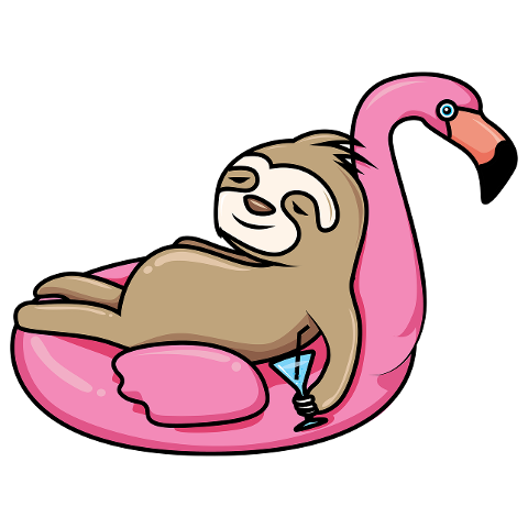 sloth-swimming-summer-pool-cartoon-4575121