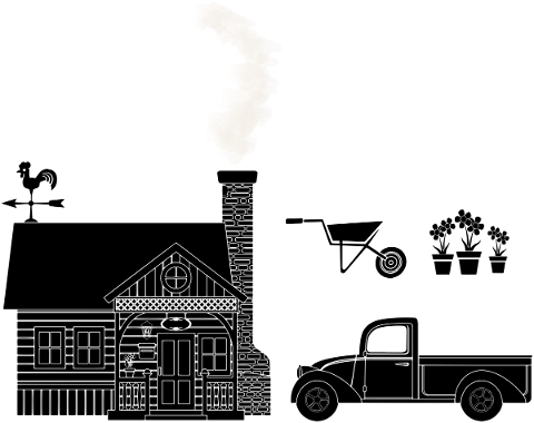farm-house-truck-wheelbarrow-5686996