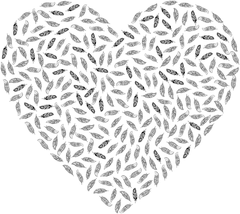 feathers-heart-line-art-love-5337562