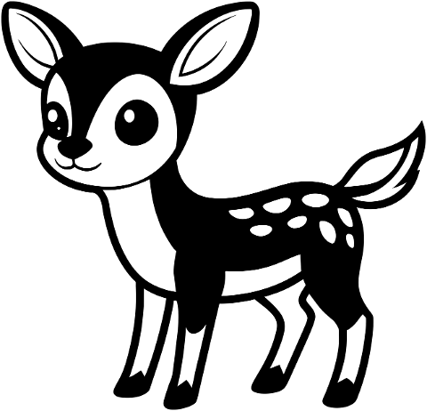deer-fawn-animal-monochrome-8764287