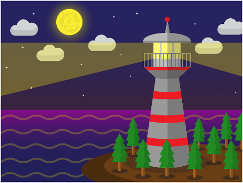 light-house-sea-night-horizon-5832492