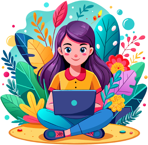 woman-laptop-computer-cartoon-8589721