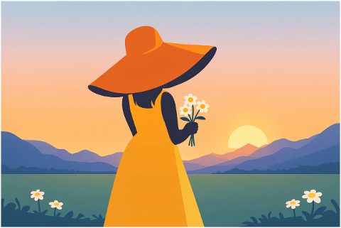 spring-springtime-sunset-woman-10214522